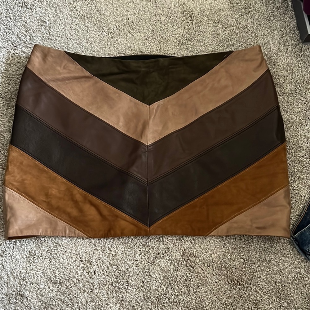 Haute Hope Leather mini skirt